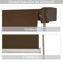 Cargar imagen en el visor de la galería, Estor Enrollable Translúcido Liso Marron
