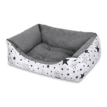 Cargar imagen en el visor de la galería, Cama para mascotas rellena de fibra - Estrellas - Grande
