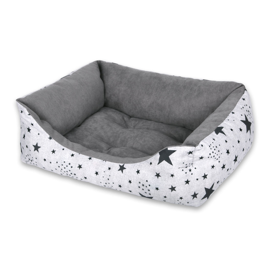 Cama para mascotas rellena de fibra - Estrellas - Grande