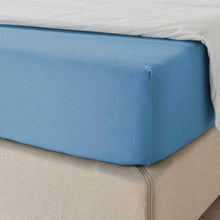 Cargar imagen en el visor de la galería, Sábana Bajera Ajustable 100% Poliéster, Elástica, Suave y Transpirable. Azul
