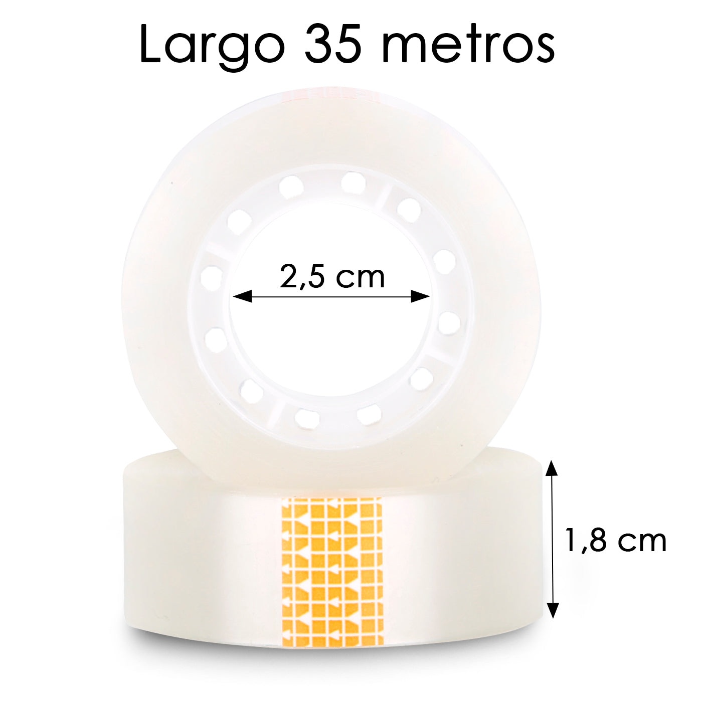 Celo o Cinta Adhesiva Transparente 18x35mm- Pack 24 rollos