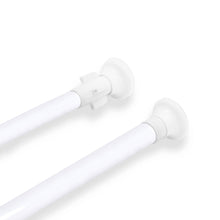 Cargar imagen en el visor de la galería, Barra extensible para ropero y cortina de ducha - 70 a 120 cm Blanco
