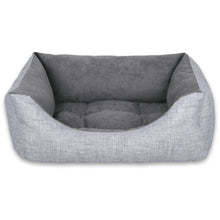 Cargar imagen en el visor de la galería, Cama para mascotas rellena de fibra - Gris - Pequeña

