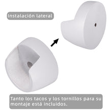 Cargar imagen en el visor de la galería, Soporte para Barra de Cortina Entre Paredes de Madera, 2unidades- Blanco
