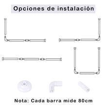 Cargar imagen en el visor de la galería, Barra de cortina de Ducha -  Modelo L+U, Blanco
