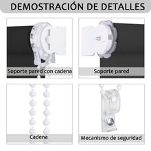 Cargar imagen en el visor de la galería, Estor enrollable opaco- Negro
