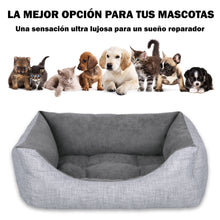 Cargar imagen en el visor de la galería, Cama para mascotas rellena de fibra - Gris - Pequeña
