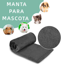 Cargar imagen en el visor de la galería, Manta para Perros, Gatos y Mascotas de Terciopelo- Gris Oscuro
