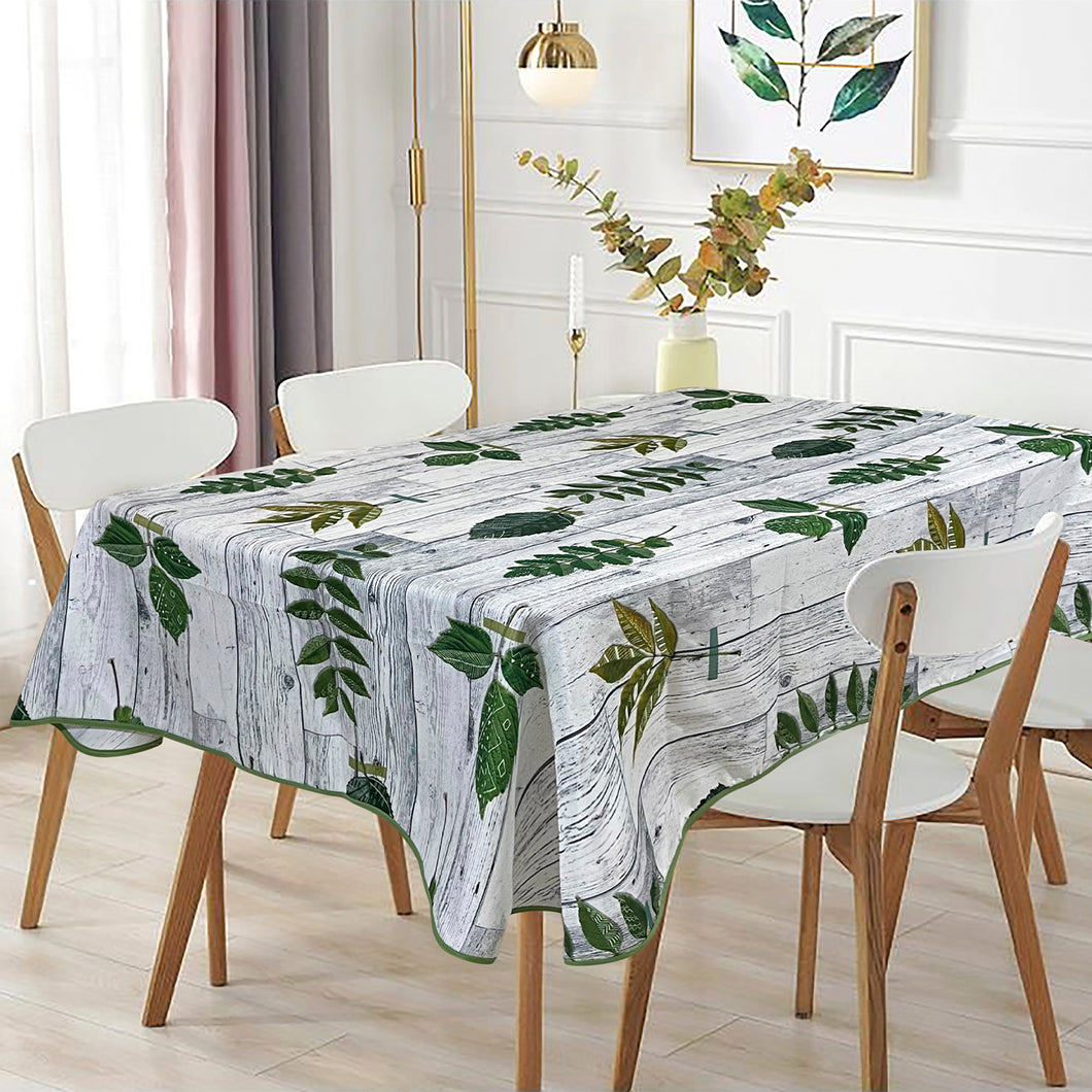 Mantel Antimanchas, Rectangular, Resistente, Impermeable-Hojas