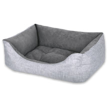 Cargar imagen en el visor de la galería, Cama para mascotas rellena de fibra - Gris - Pequeña
