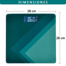 Cargar imagen en el visor de la galería, Báscula de Baño Digital ultrafina de vidrio templado para el baño con sensores de alta precisión, tecnología step-on y pantalla LCD
