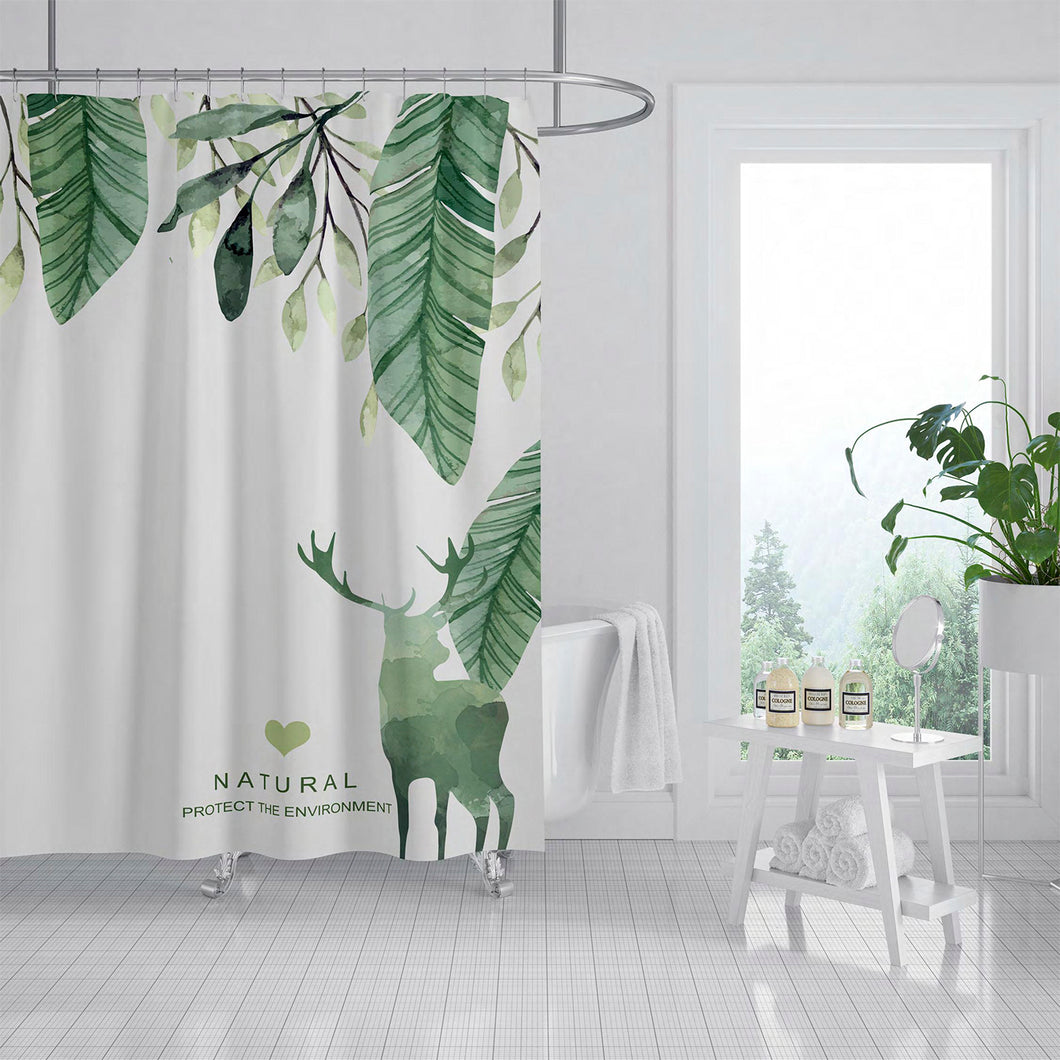 Cortina de Baño Impermeable, Anti moho- Naturaleza