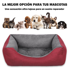 Cargar imagen en el visor de la galería, Cama para mascotas rellena de fibra - Granate - Mediana
