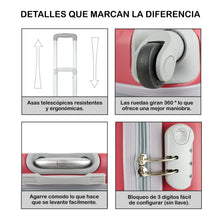Cargar imagen en el visor de la galería, Maleta para equipaje de mano - Modelo liso - Rojo

