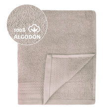 Cargar imagen en el visor de la galería, Juego de Toallas 100% Algodón de 500gsm. 2Mano+ 2Bidé, Arena
