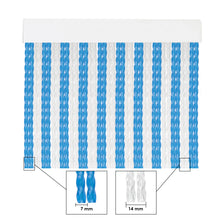 Cargar imagen en el visor de la galería, Cortinas para Interior o Exterior Cordón PVC de 90x210cm- Azul+Transparente C4
