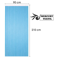Cargar imagen en el visor de la galería, Cortinas para Interior o Exterior Cordón PVC de 90x210cm- Azul+Transparente C4
