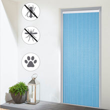 Cargar imagen en el visor de la galería, Cortinas para Interior o Exterior Cordón PVC de 90x210cm- Azul+Transparente C4
