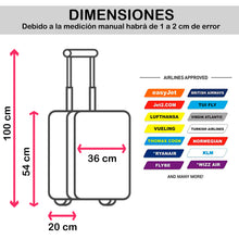Cargar imagen en el visor de la galería, Maleta para equipaje de mano - Modelo liso - Azul claro
