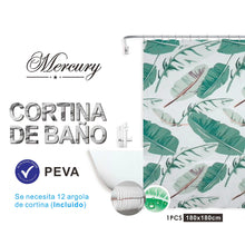 Cargar imagen en el visor de la galería, Cortina de baño impermeable de diseño moderno - Hojas
