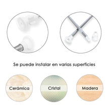 Cargar imagen en el visor de la galería, Barra extensible para ropero y cortina de ducha - 110 a 200 cm Plata
