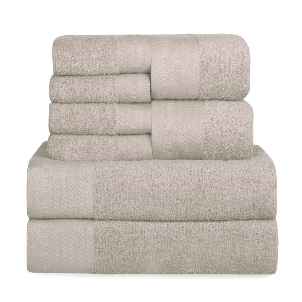 Juego de Toallas 100% Algodón de 500gsm.2Baño+2Mano+4Bide, Arena