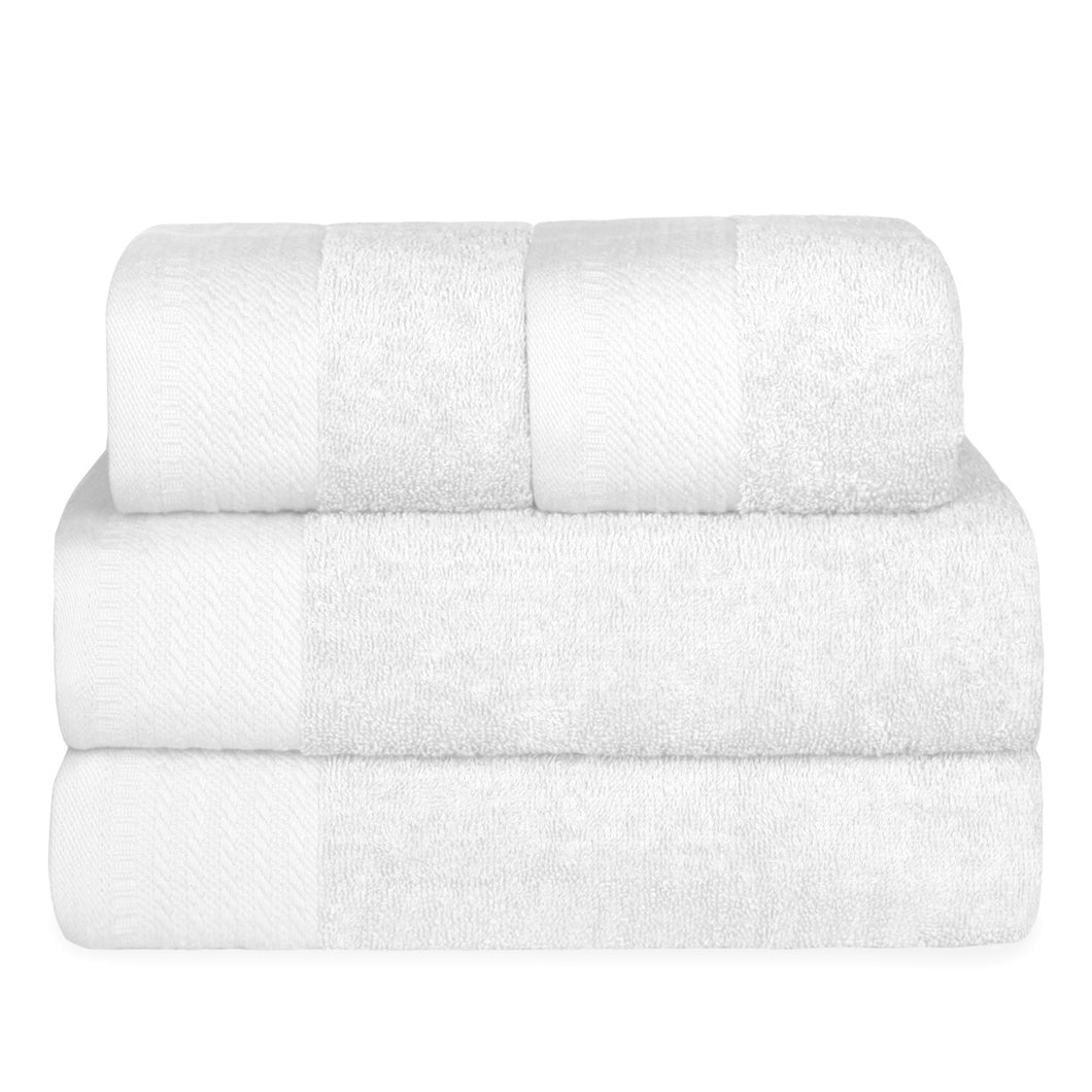 Juego de Toallas 100% Algodón de 500gsm. 2Mano+ 2 Bidé, Blanco