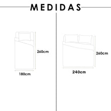 Cargar imagen en el visor de la galería, Edredón/Relleno Nórdico Estampado de Fibra Hueca 400 gr/m²- Ondas Arena
