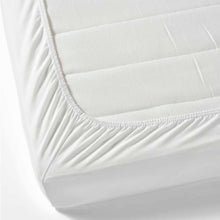 Cargar imagen en el visor de la galería, Sábana Bajera Ajustable 100% Poliéster, Elástica, Suave y Transpirable. Blanco
