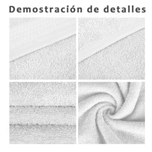 Cargar imagen en el visor de la galería, Juego de Toallas 100% Algodón de 500gsm. 2Baño+2Manos, Blanco
