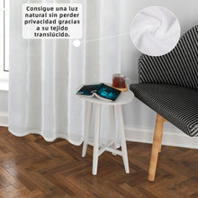Cargar imagen en el visor de la galería, Cortinas de Salón Translúcidas, Lino, Modernas- Blanco
