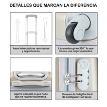 Cargar imagen en el visor de la galería, Maleta para equipaje de mano - Modelo U - Champange
