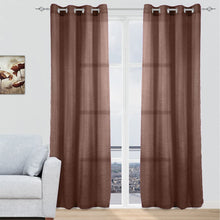 Cargar imagen en el visor de la galería, Cortinas modernas translucidas marrones
