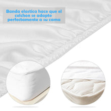Cargar imagen en el visor de la galería, Protector de colchon Impermeable ajustable , maxima absorvencia - 135 CM
