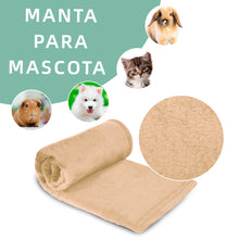 Cargar imagen en el visor de la galería, Manta para Perros, Gatos y Mascotas de Terciopelo- Vainilla
