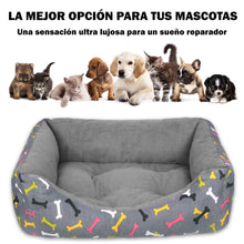 Cargar imagen en el visor de la galería, Cama para mascotas rellena de fibra - Hueso - Mediana
