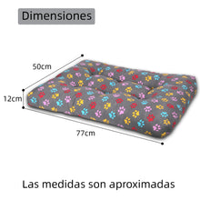 Cargar imagen en el visor de la galería, Cama de Mascota, Colchón o Colchoneta Reversible Estampada- Huellas
