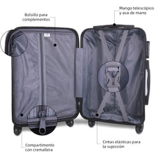 Cargar imagen en el visor de la galería, Maleta de Viaje Cabina, Mediana, Grande, rígida 100% de Polipropileno y ABS- Gris
