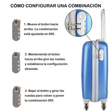 Cargar imagen en el visor de la galería, Maleta para equipaje de mano - Modelo U - Azul
