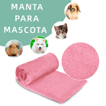 Cargar imagen en el visor de la galería, Manta para Perros, Gatos y Mascotas de Terciopelo- Rosa
