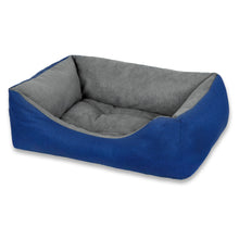 Cargar imagen en el visor de la galería, Cama para mascotas rellena de fibra - Azul - Mediana

