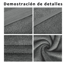 Cargar imagen en el visor de la galería, Juego de Toallas 100% Algodón de 500gsm.2Baño+2Mano+4Bide, Gris Oscuro
