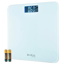 Cargar imagen en el visor de la galería, Báscula de Baño Digital ultrafina de vidrio templado para el baño con sensores de alta precisión, tecnología step-on y pantalla LCD
