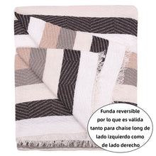 Cargar imagen en el visor de la galería, Colcha Multiusos Sofá Chaise Longue Espiga Universal 260x270cm, Forma de L- Multicolor
