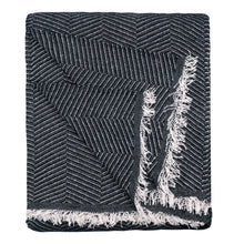 Cargar imagen en el visor de la galería, Colcha multiusos, plaid - Espiga Negro Blanco
