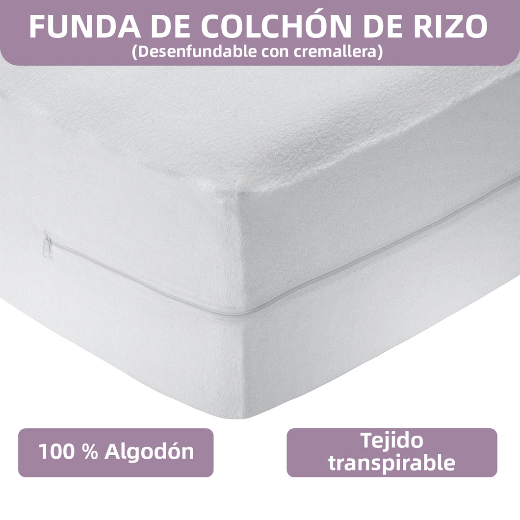 Funda de colchón rizo100% Algodón- Cama 105