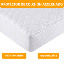 Cargar imagen en el visor de la galería, Protector de colchón acolchado, Impermeable, 100%Poliéster-Cama 90

