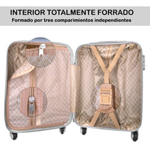 Cargar imagen en el visor de la galería, Maleta para equipaje de mano - Modelo liso - Champange
